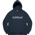 E549supreme 22fw capital hooded sweatshirt sapphire blue