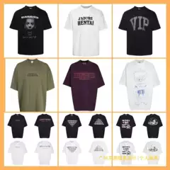 Cross-Border Vtm Icon New American Trendyy Signature Letters Os Loose Casual Short-Sleeved Round Neck T-Shirt for Men and Women