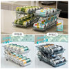 Double-layer retractable rolling beverage storage box automatic filling pop can storage rack refrigerator soda desktop rack