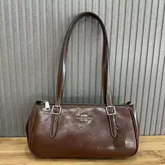 Coach C New Asher Baguette Bag Oil-Waxed Cowhide Leather Shoulder Underarm Commuter Women's Bag Handbag Bowling Pillow Bag