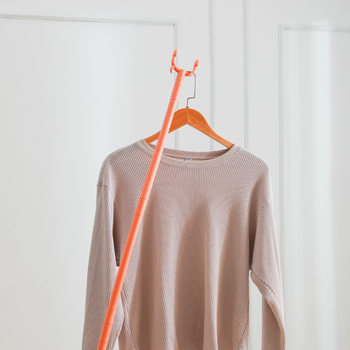 Factory wholesale adjustable length plastic clothes fork balcony clothes fork clothes pole portable clothes pole