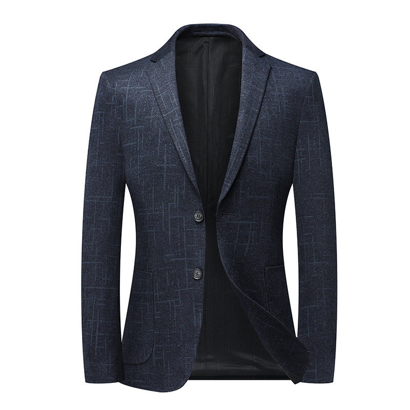 Áo Vest Nam Kẻ Sọc Dáng Ôm Chống Nhăn Cao Cấp Màu Xanh Than