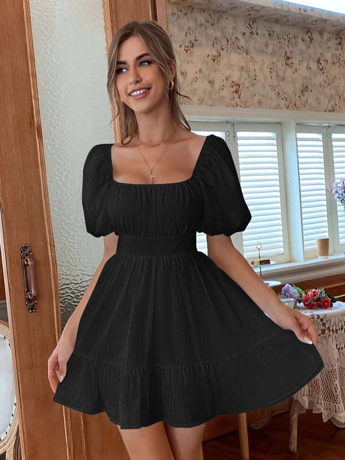 Sweet Backless Mini Dress Elegant Design Perfect for Summer Ideal for Commuting or Casual Outings Wholesale Available