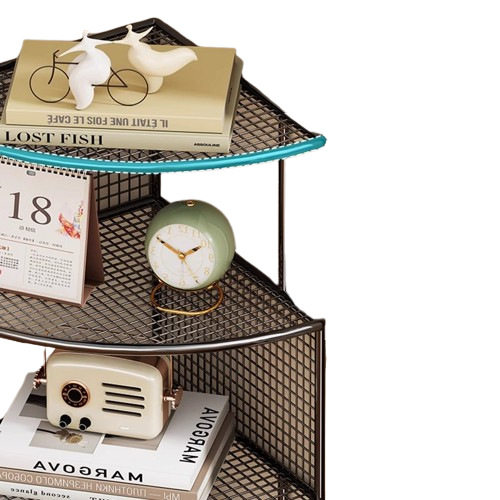 办公室桌上转角置物架书桌拐角多层收纳架子工位墙角小型三角书柜