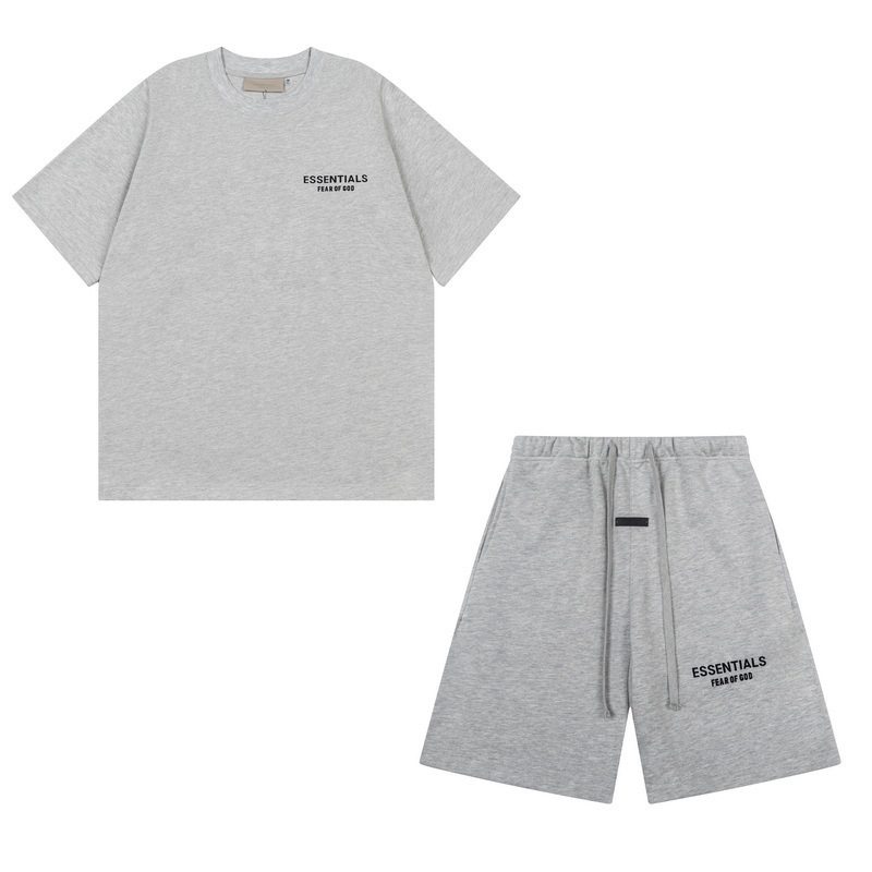 新款FEAR OF GOD ESSENTIALS植绒字母男女休闲宽松加绒连帽卫衣潮