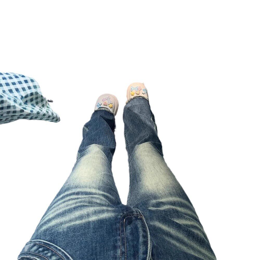High Waisted Flared Jeans for Women Slim Fit Stretch Fabric Raw Hem Vintage Style Casual Wear Wholesale Available