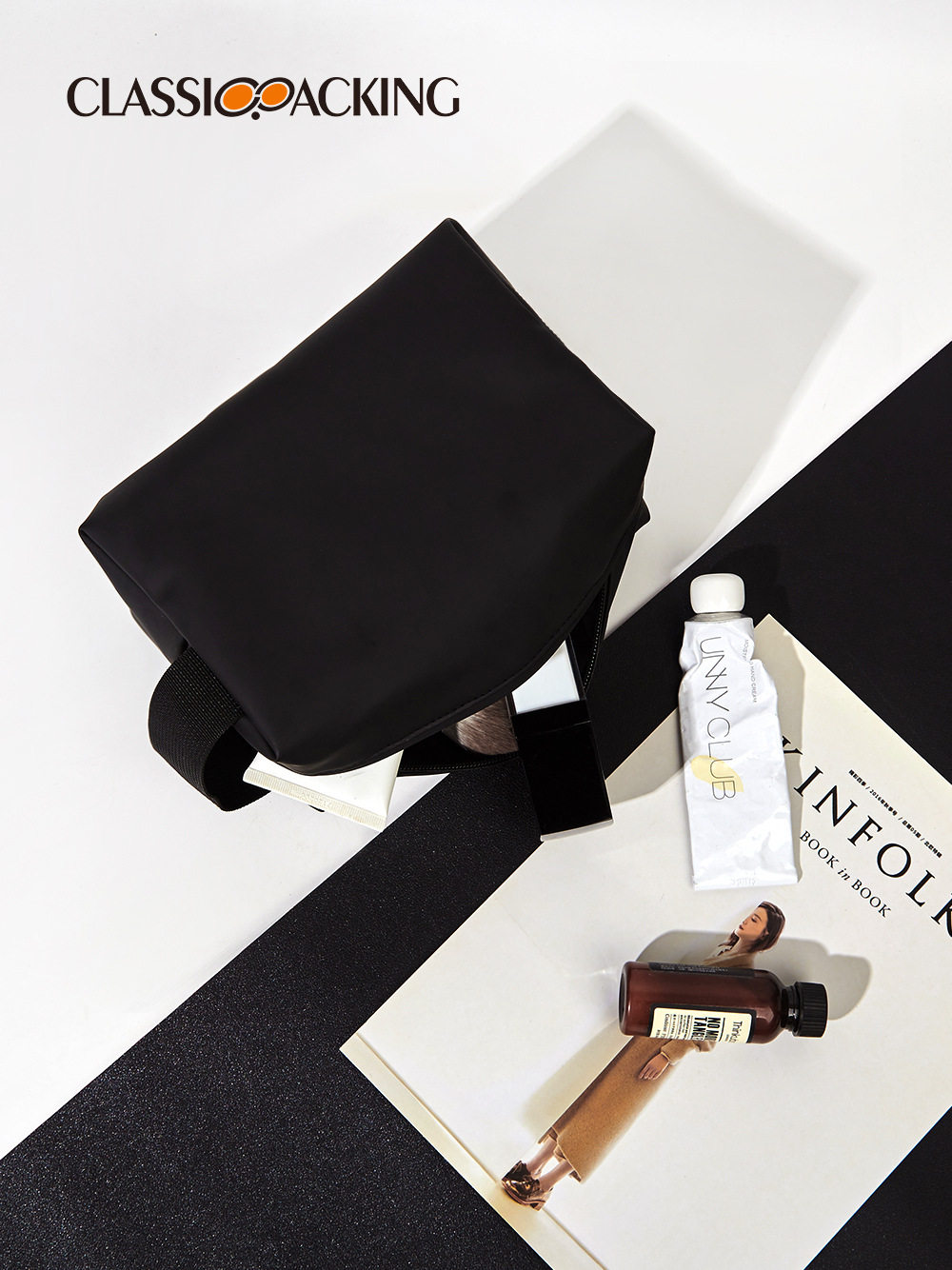 2025 PU Material Cosmetic Bag Travel Portable Wash Bag Large Capacity Beauty Storage Bag Printable Logo