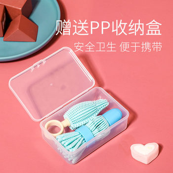 Amazon New Shake Silicone Bottle Nipple Brush Rotary Cleaning Brush Food Grade with Storage Box Set