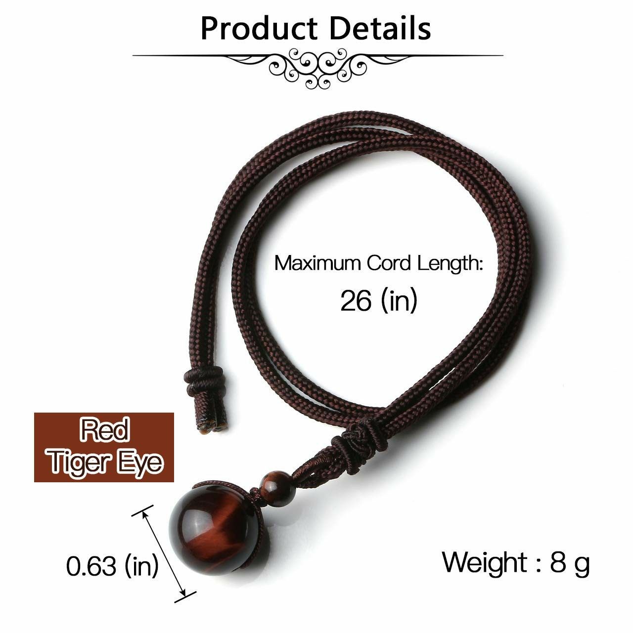 2023 cross-border Amazon 16MM tiger eye necklace necklace natural obsidian pendant amethyst necklace for men and women