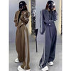 Two-Stripe Suit Women 2025 Autumn and Winter New Thickened Blazer High-Waisted Slimming Wide-Leg Pants Two-Piece Set