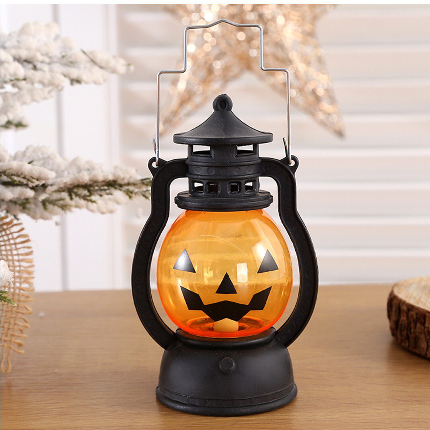 Halloween Pumpkin Lantern Ornaments, Kidsren's Satchel Night Lights, Secret Room Haunted House Horror Atmosphere Decorative Lights, Retro Oil Lamps