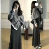 Pregnant Women's Autumn and Winter Wear Irregular Knitted Sweater Suit Dress Women's New Style Sexy Long Skirt