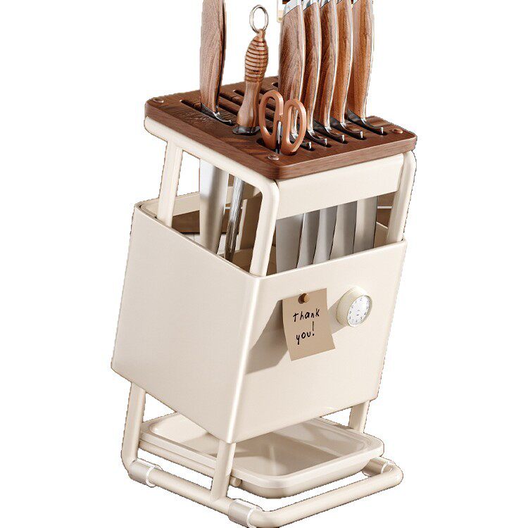 Knife Holder Storage Rack Kitchen Countertop Chopstick Holder Knife Holder Kitchen Knife Integrated Storage Rack Wooden Knife Holder Household
