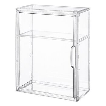 Cross-Border Hot-Selling Wall-Mounted Cosmetic Storage Box with Partitions, Transparent Desktop Combination Stackable Dust-Proof Display Box