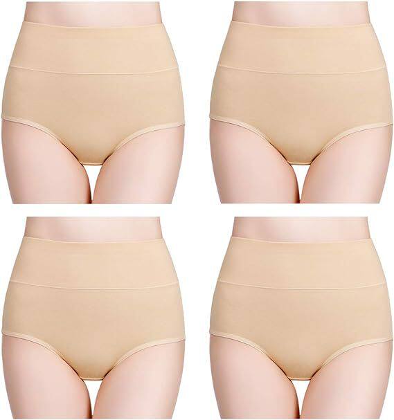 欧码纯棉女士内裤高腰收腹提臀内裤亚马逊爆款大码三角裤代包装