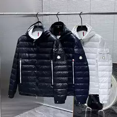 High-end Trendy Brand Men's Hooded Down Jacket White Duck Down Warm Youth Down Jacket 2023 Winter Men's Jacket