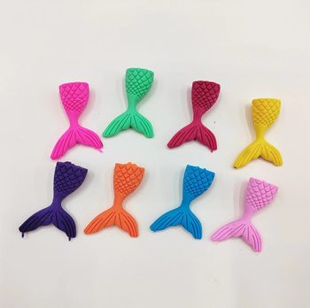 Cross-border e-commerce factory direct supply three-dimensional mermaid fishtail eraser suit student eraser foreign trade Wholesale