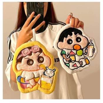 Crayon Shin-Chan Hand Towel Hanging Cute Absorbent Quick-Drying Kitchen Bathroom Kidsren's Cartoon Handkerchief Rag Thickeneded