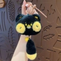 Plush bell dudu cat doll-black
