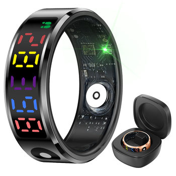 Cross-border new R12 color screen smart ring step counting heart rate blood oxygen sleep health monitoring multi-function ring