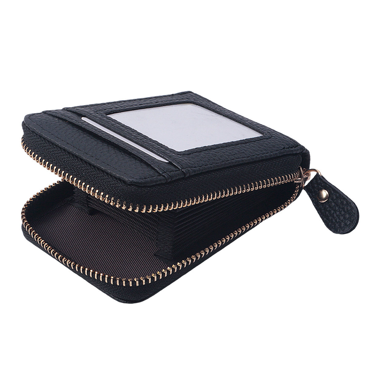 AliExpress Hot Sale PU Women RFID Organ Card Bag Multi Card Zipper Coin Purse ID Card Bank Card Cover
