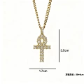 Key cross-gold (titanium steel chain)