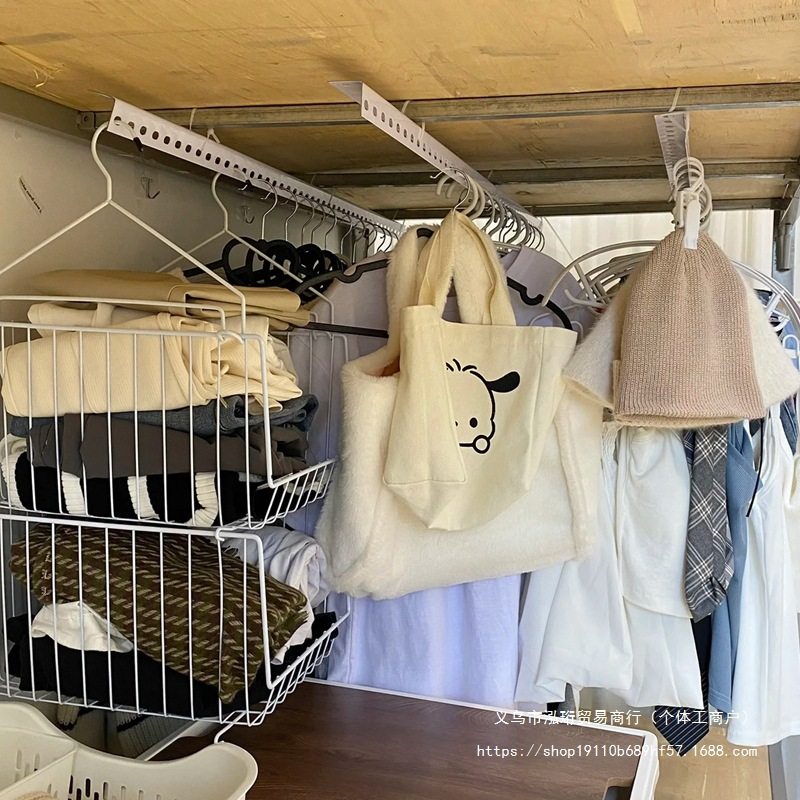 2025 Dormitory Bedside Clothes Rack for Dormitory Students to Hang Clothes Without Punching Bedside Clothes Organizing Rack