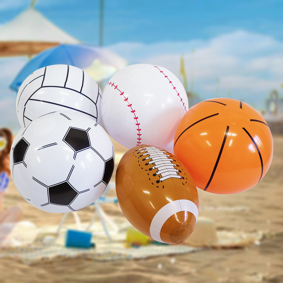 Cross-border hot sale inflatable basketball baseball football rugby volleyball parent-child interactive beach ball summer outdoor toys