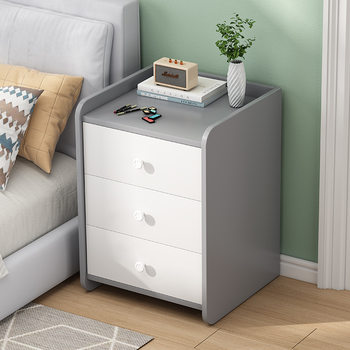 Bedside Table Modern Simple Bedroom Simple Three Drawer Bedside Cabinet Home Storage Mini Cabinet Storage Cabinet
