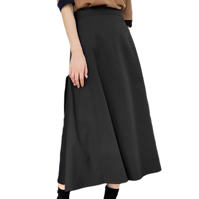 Summer black skirt women's spring and autumn skirt commuting 200Jin Jin equals 0.5kg Interview umbrella skirt A-line long skirt skirt 300Jin Jin equals 0.5kg