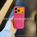 [rose red] irregular crocodile leather pattern