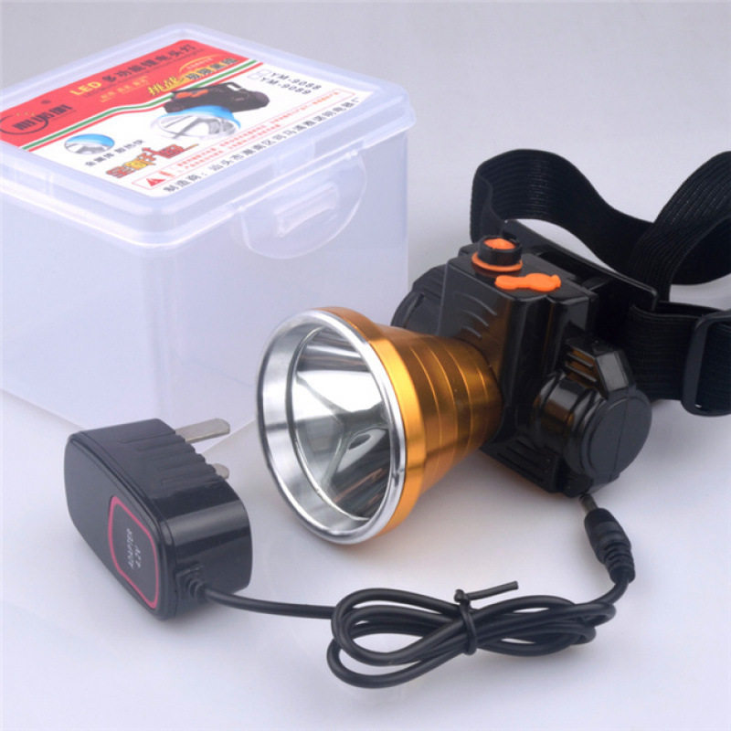 Outdoor Head-Mounted Night Riding Fishing Night Fishing Miner's Lamp Flashlight Led High-Brightness Strong Light Long-Range Lithium Battery Rechargeable Headlight