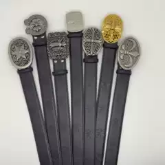 Cremation Cross Belt for Men and Women, High Street Style, Vintage Buckle, Punk Belt, Unique and Versatile Alloy Buckle