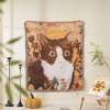 Export Cross-Border Supply of Cute Pet Cartoon Sofa Blanket, Sofa Towel, Decorative Tapestry, Camping Blanket, Dust Cover, Double-Sided Use