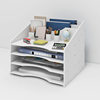 Desktop Storage Rack Office Desk Drawer Organizer Stationery Information Multi-Layer File Rack Storage Cross-Border