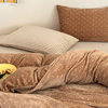 Retro Korean Ins Polka Dot Milk Velvet Four-Piece Set Autumn and Winter Mix and Match Double-Sided Coral Velvet Quilt Cover Thickeneded Three-Piece Set 1