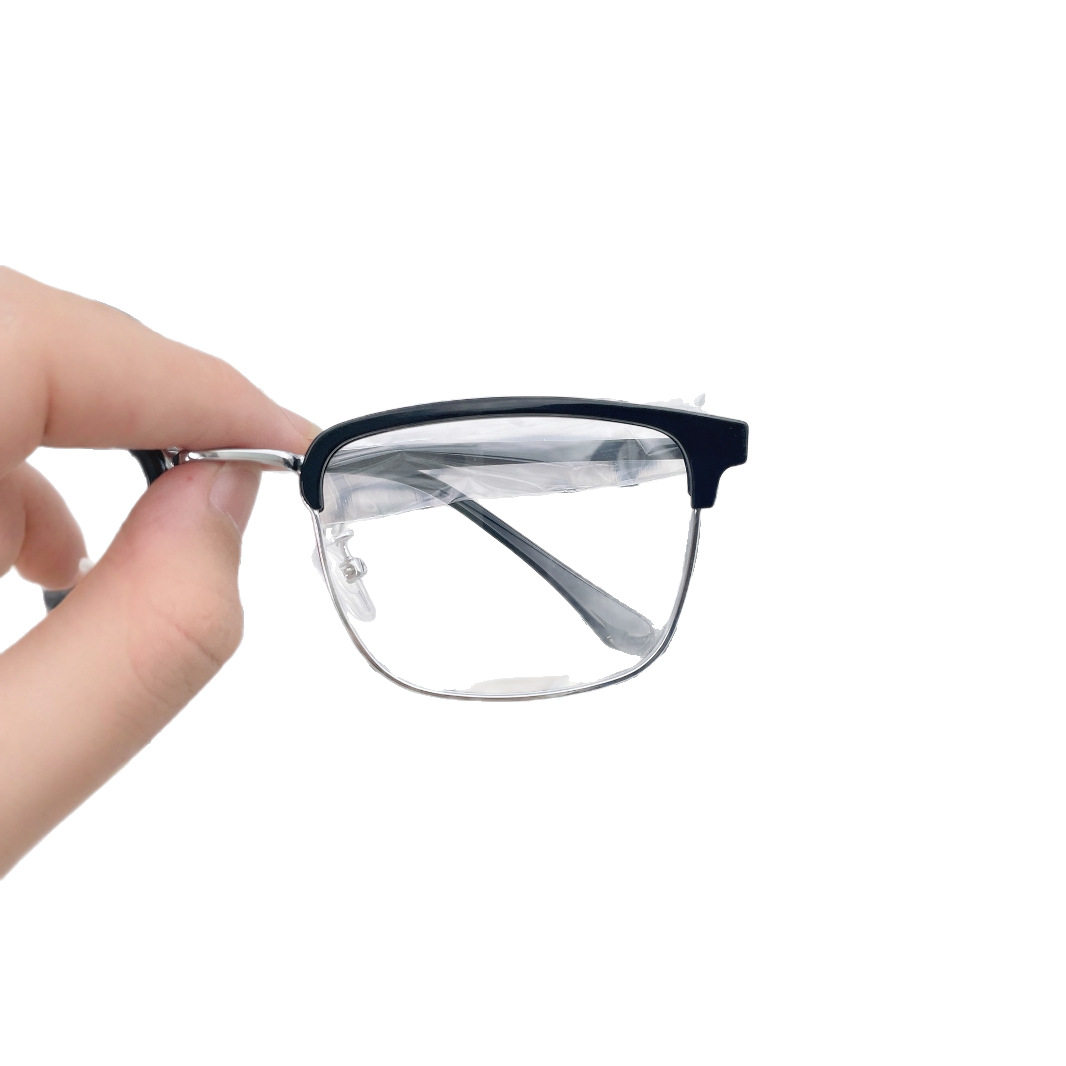 Business Eyebrow Frame Men's Half-Frame to Full-Frame Business Glasses Versatile Myopia Frame Can Be Matched with Myopia Degree