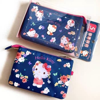 in stock Japanese New Cute Kitty Kulomi Passport Holder 3-Layer Card Bag Coin Purse Certificate Passport Storage Bag