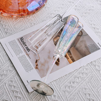 Trendy Hammered Heart Champagne Glasses Couple Style Colorful Gold-Trimmed Peach Heart Wine Glasses Cross-Border Popular Highball Glasses Wholesale