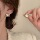 серебряная игла s925, корейская версия новых модных сережек для девочек, простой темперамент, универсальные серьги, вибрато, серьги в том же стиле, оптом mini 50