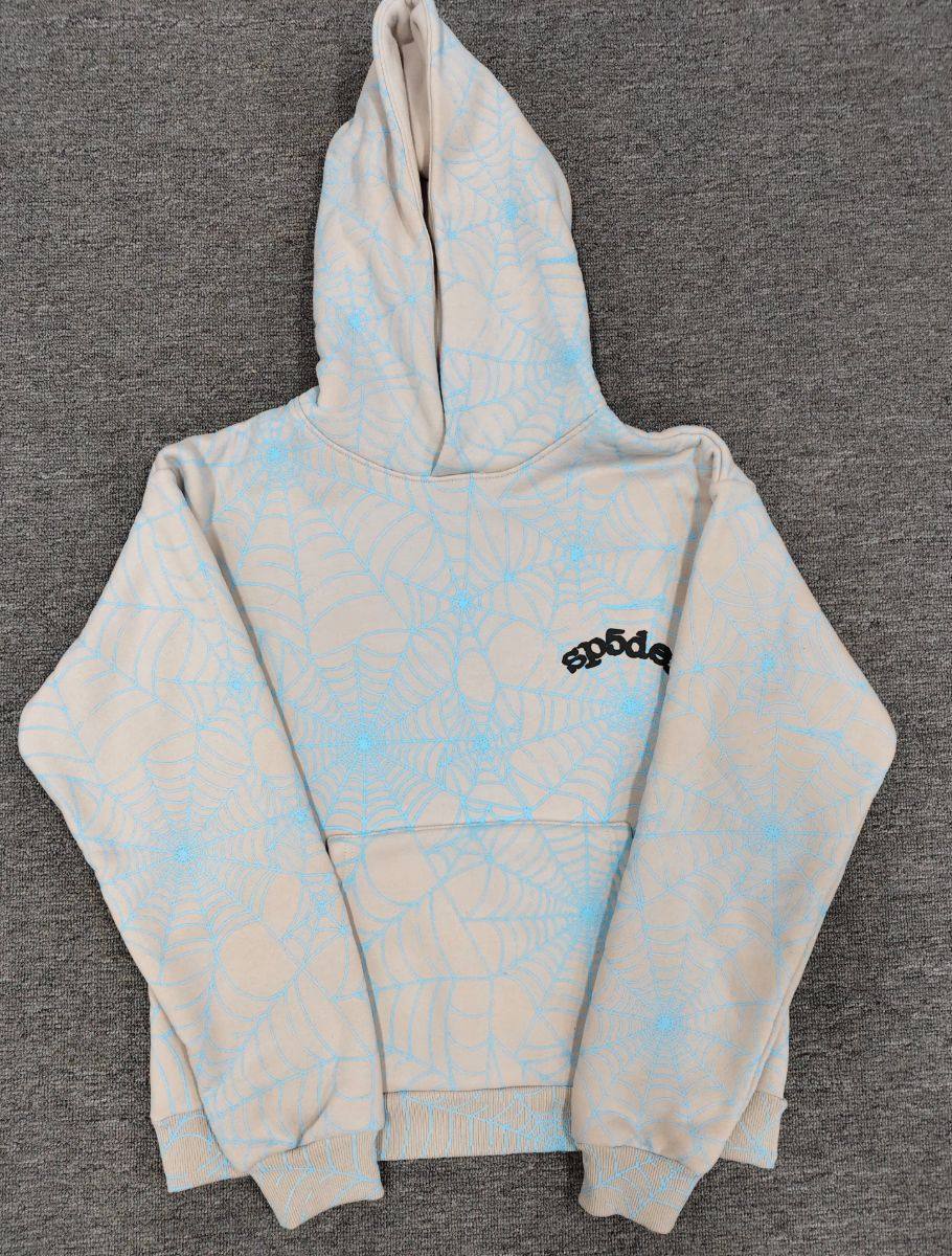 跨境爆款连帽衫555555美潮街头重磅宽松Sp5der卫衣卫裤男套装现货