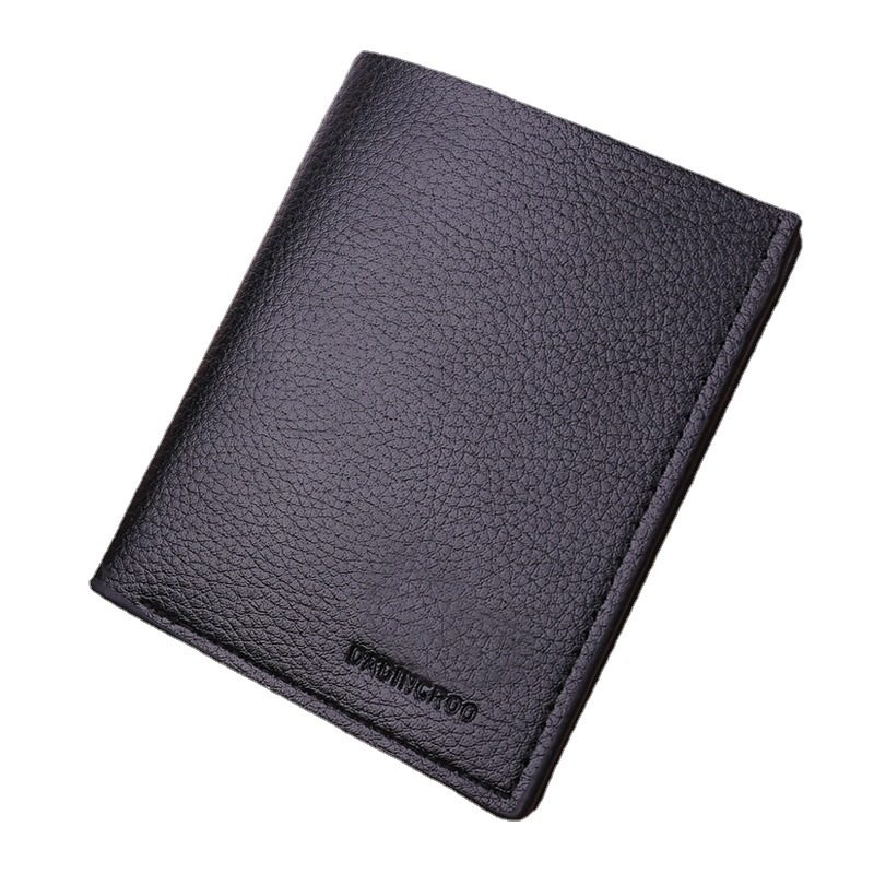 Business Men's PU Wallet Short Fashion Multi-card Holder Leather Bag Horizontal and Vertical Zipper Wallet Change Card Bag
