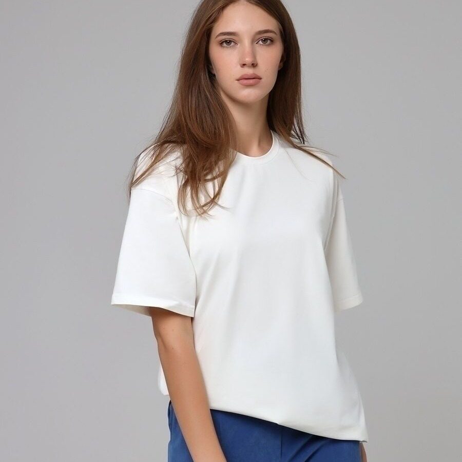 Womens Loose Fit Solid Color T Shirt 100 Cotton Short Sleeve Versatile Style Spring Summer Collection Wholesale