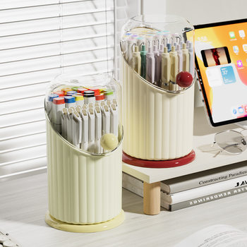 Makeup Brush Storage Box, High-End Dressing Table with Dust-Proof Lipstick Eyeliner Pen Holder, Eyebrow Pencil Eye Shadow Brush Storage Box