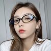 European and American Fashion New Anti-Blue Light Plain Glasses for Women, Street Style, Natural Look, Versatile, High-End Texture, Decorative Eyeglass Frames for Nearsightedness