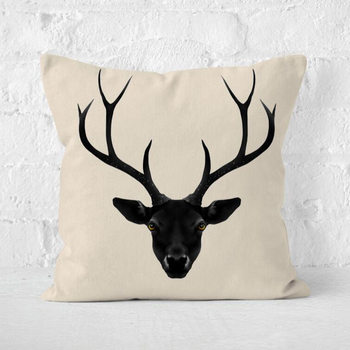 Deer head imitation linen pillow cushion cushion waist cushion can do super soft short plush pillow can be customized to map