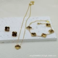 Cat's eye double-sided mother-of-pearl three-piece set