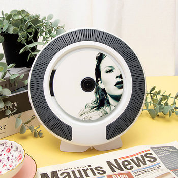 Cd Player Custom Wall-Mounted Radio Bluetooth Retro Disc Integrated Lossless Sound Effect Mp3Cd Record Round