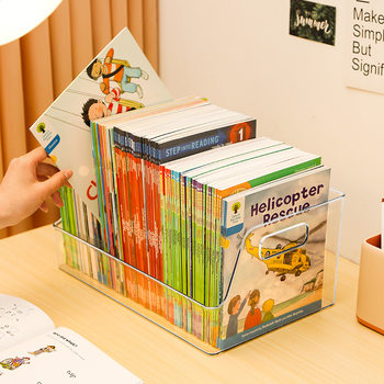 Transparent Book Storage Box Book Storage Box Student Picture Book Storage Basket Oxford Tree Desktop Organization Storage