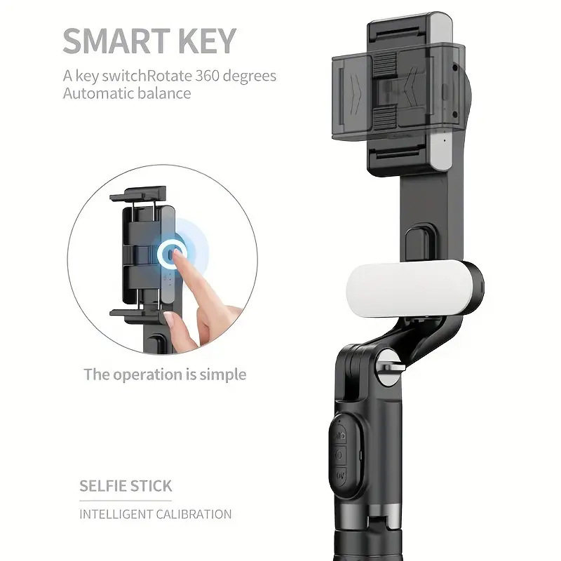 Wholesale Mini Mobile Phone Selfie Stick with Flash, Bluetooth Handle, Portable Shooting Tripod, Selfie Stick